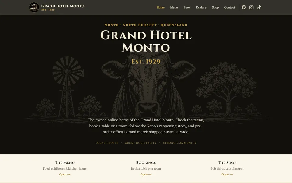Homepage of Grand Hotel Monto