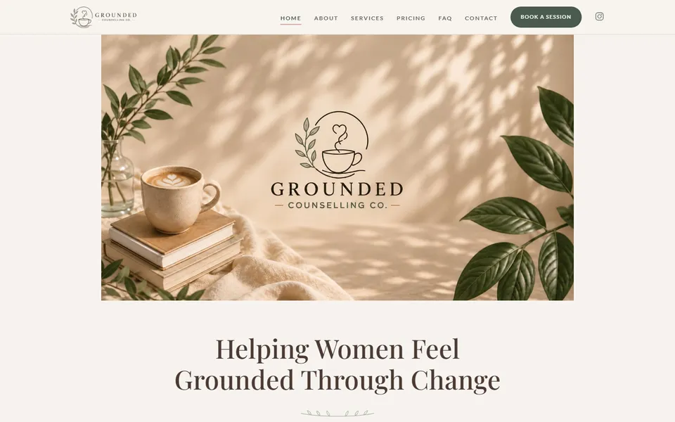 Homepage of Grounded Counselling Co