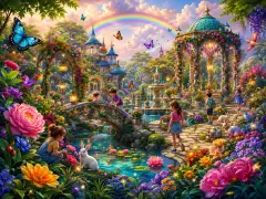 Enchanted Rainbow Garden