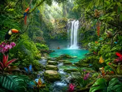 Secret Jungle Waterfall