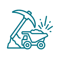 Mining, Quarry, Earthworks, Drill & Blast symbol